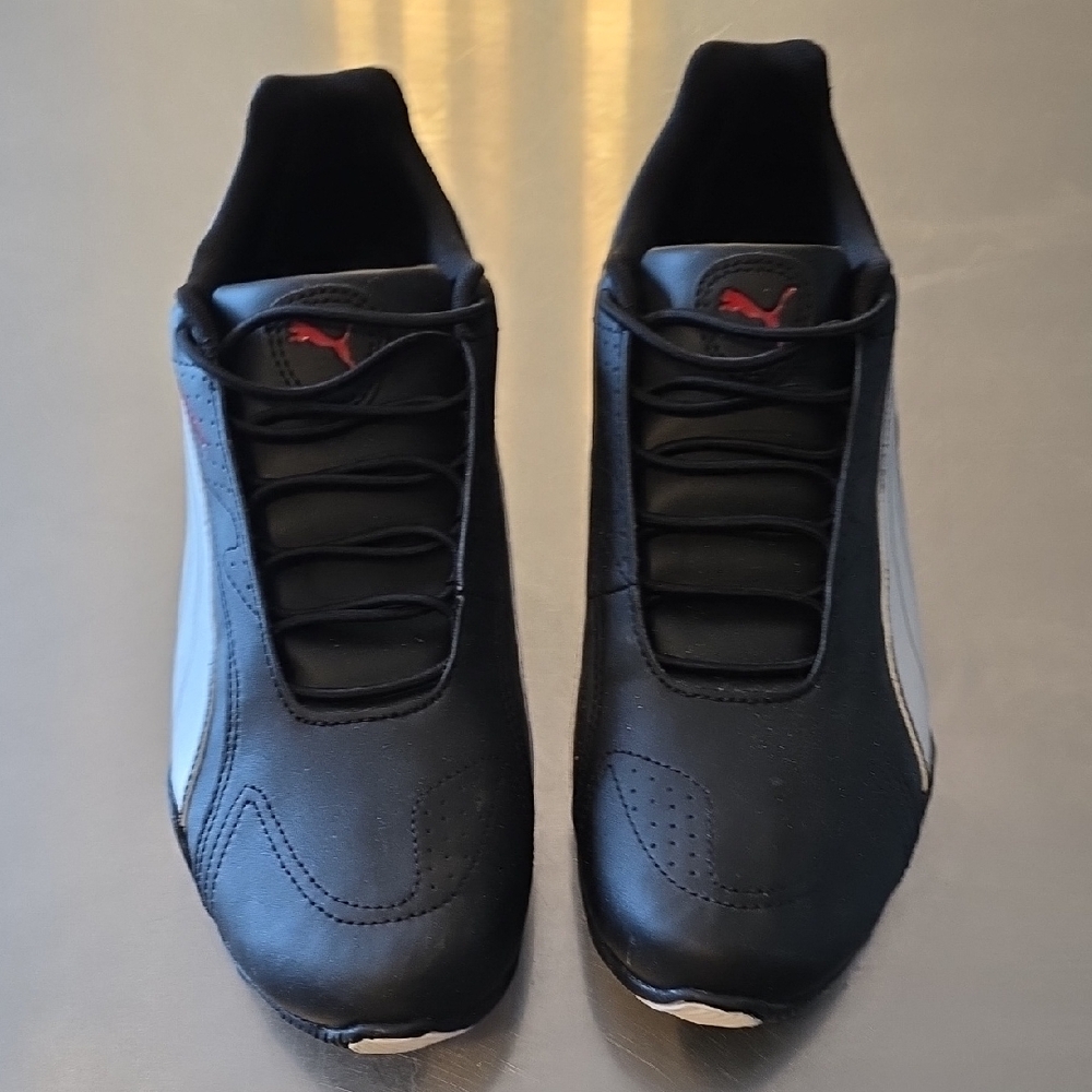 Puma Black and Gray Streamlined Sneakers